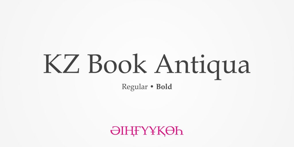 KZ Book Antiqua (4 fonts)