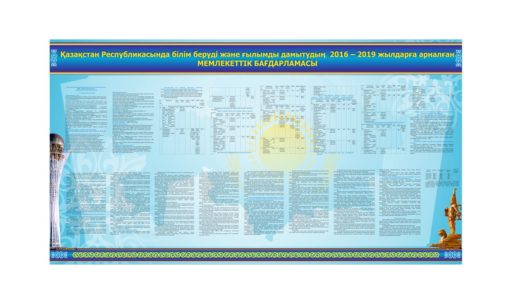 Стенд білім беруді және ғылымды дамытудың 2016 – 2019 жылдарға арналған [CDR] (урп.вариант)