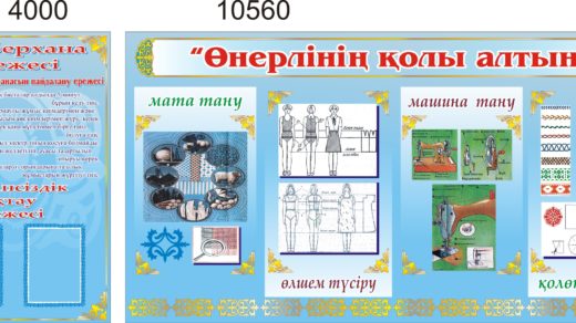 Стенд для кабинета труда, технологии девочек, у умельца золотые руки [CDR]
