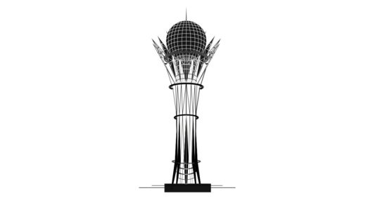Байтерек  в векторе [CDR]
