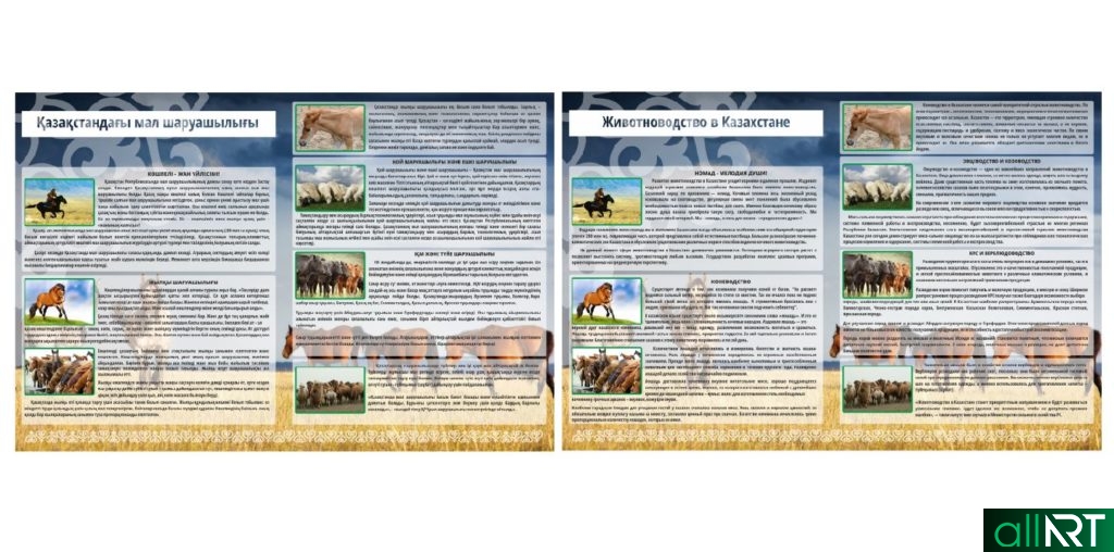 Стенд животноводство в Казахстане, на казахском и русском [CDR]