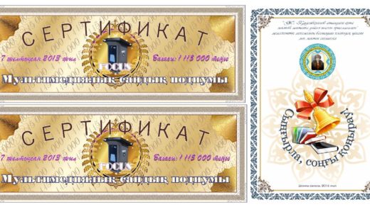 Грамота и сертификат, билет, с казахскими орнаментами в векторе [CDR]