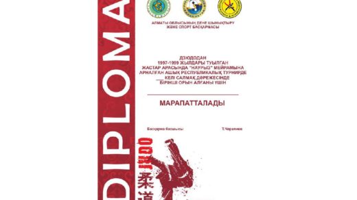 Диплом для спорта дзюдо в векторе [CDR]