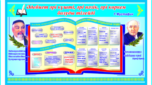 Стенд для школы казахская литература [CDR]