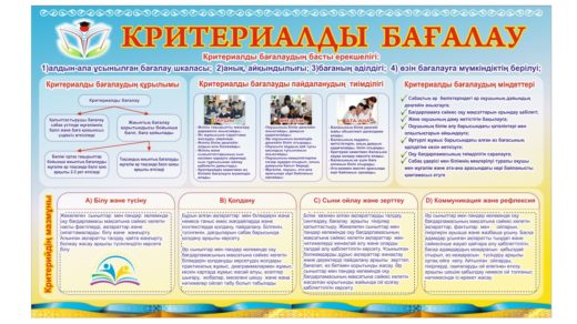 Критериалды бағалау [CDR] / критериальное оценивание [CDR]