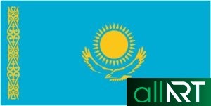 Қазақстан туы векторда, Флаг Казахстана в векторе  [CMYK, RGB, CDR]