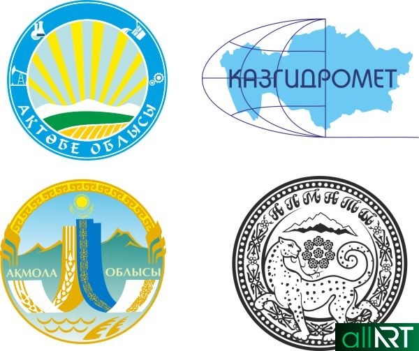 Логотип акмолинской области, актюбинской области, казгидромет [CDR]