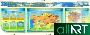 История Казахстана по шкале времени в векторе, временная линия развития [CDR]