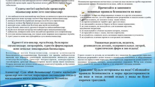 Стенд спасательная служба на казахском и русском [CDR]