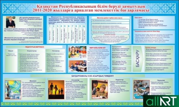 Стенд план развития образования Казахстана 2011-2020 в векторе [CDR]