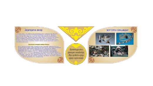 Стенд казахские украшения в векторе [CDR]