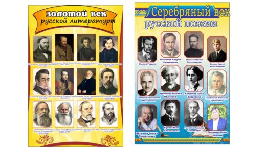Стенд для кабинета русской литературы, золотой век [CDR]