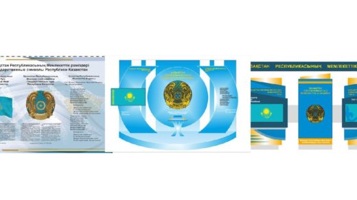 Плакат баннер с гос символикой РК [CDR]