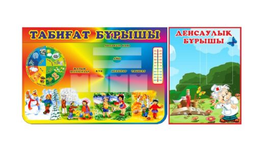 Стенд денсаулық бұрышы, табиғат бұрышы в векторе [CDR]