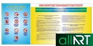 Стенд пожарная безопасность в векторе на казахском, ТБ при тушении, действия при пожаре [CDR]