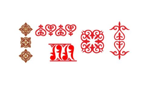 Новые казахские орнаменты, орнаменты для оформления [CDR]
