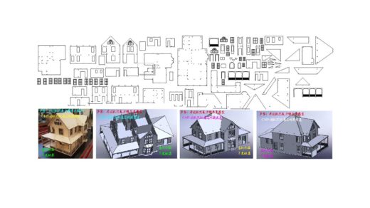 Дом из фанеры для лазерной вырезки [DWG, CDR]