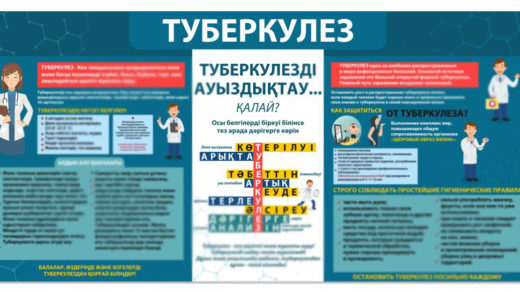Стенд о туберкулезе на казахском и русском языке [CDR]
