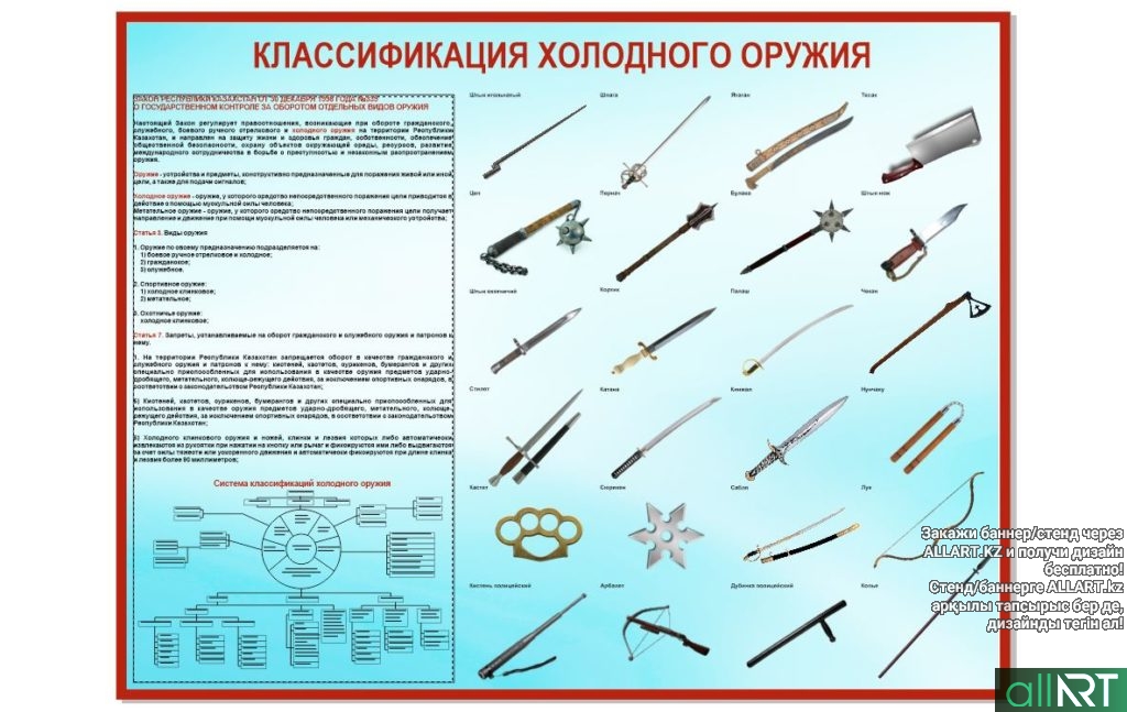 Стенд классификация холодного оружия [CDR]