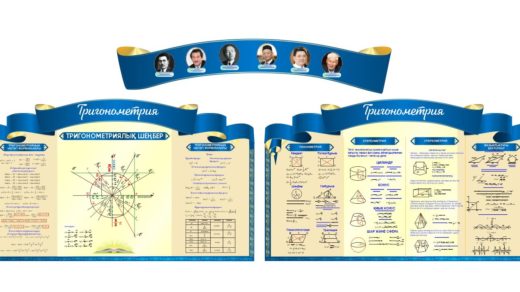 Стенд по геометрии, профессоры Казахстана [CDR]