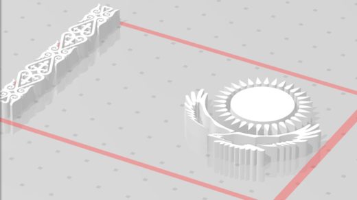 Флаг Казахстана 3D для печати на 3D принтере [STL]