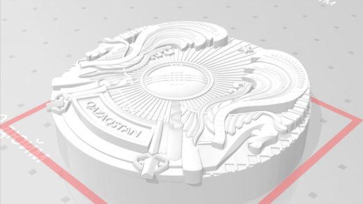 Герб РК в 3D для печати на 3d принтере [STL]