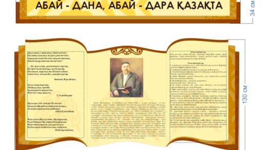 Стенд Абай Кунанбаев в виде книги [CDR]