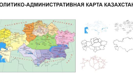 Политико-административная карта Казахстана 2021 в векторе [CDR]