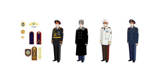 ІІМ генералының нысаны, форма генерала МВД РК в векторе [CDR]
