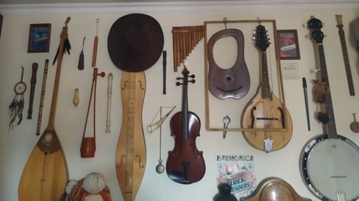 Молодой художник из Петропавловска умеет играть на 35 музыкальных инструментах, а так же собрал уникальную коллекцию музыкальных инструментов