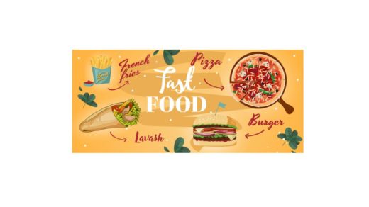 Баннер fast food в векторе [CDR]
