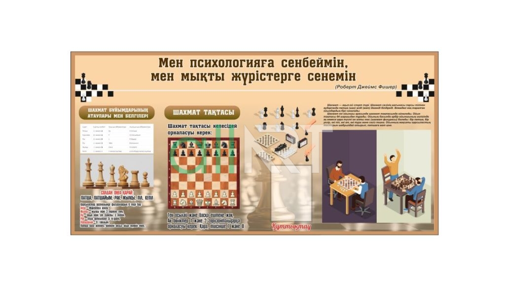 Шахмат кабинетіне арналған стенд /стенд для кабинета шахматы[CDR]