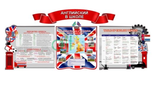 Стенд английский в школе в векторе [CDR]