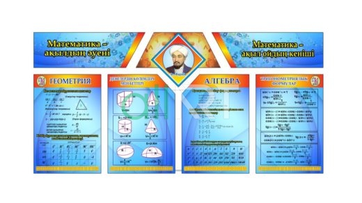 Математика бойынша Стенд шаблон, Стенд по математике [CDR]