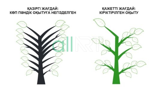 Дерево ҚАЗІРГІ ЖАҒДАЙ: КӨП ПӘНДІК ОҚЫТУҒА НЕГІЗДЕЛГЕН, ҚАЖЕтТІ жАҒДАЙ: КІРІКТІРІЛГЕН ОҚЫТУ [CDR]