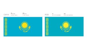 Флаг Казахстана в векторе [CDR]