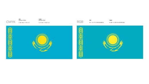 Қазақстан туы векторда, Флаг Казахстана в векторе  [CMYK, RGB, CDR]