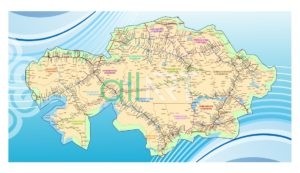 2023 станциялары бар Қазақстан Картасы, Карта Казахстана со станциями 2023 [CDR]