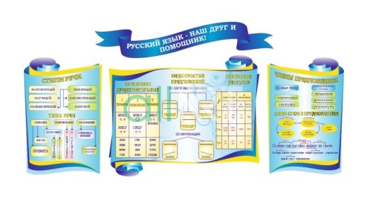 Стенд по русскому языку в векторе [CDR]