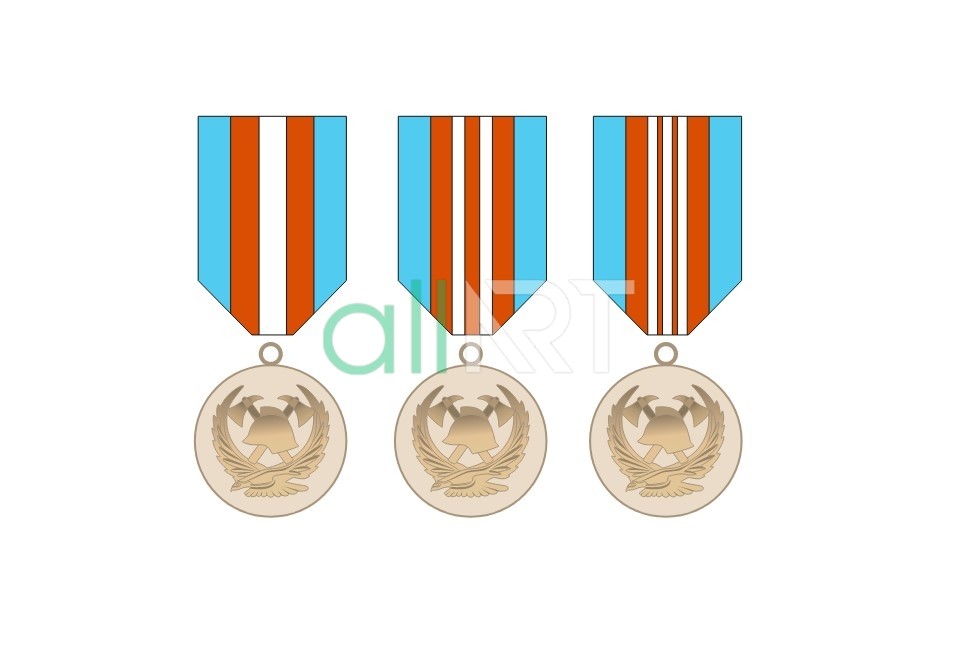 Логотип, медаль, Өртке қарсы қызмет органдарындағы мiнciз қызметі үшін [CDR]
