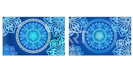 Синий Фон с казахским орнаментом в векторе [CDR]