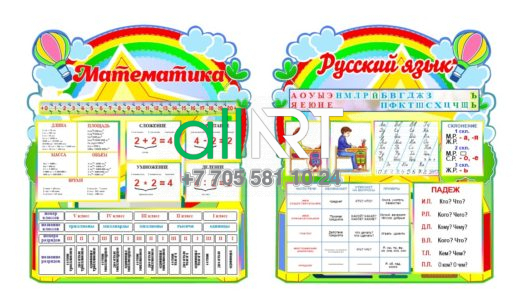 Стенд для начальных классов по математике и русскому языку [CDR]