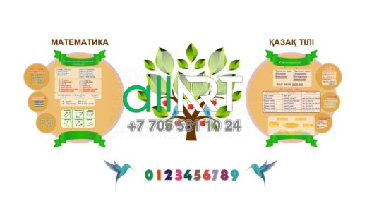 Бастауыш сыныптарға арналған математика және қазақ тілі стенді / Стенд математика и казахский язык для начальных классов [CDR]