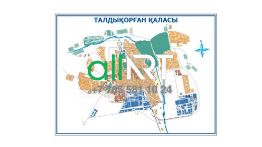Талдықорған қаласының вектордағы картасы / Карта города Талдыкорган в векторе [CDR]
