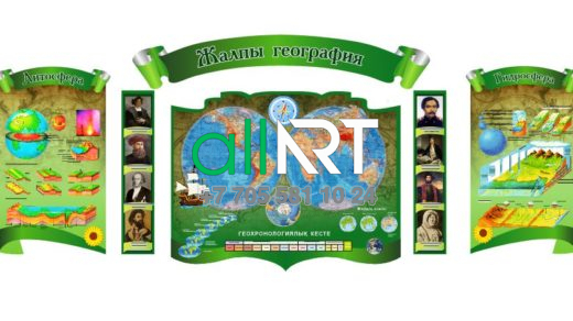 Стенд жалпы география, общая география, биосфера, литосфера, гидросфера, атмофера [CDR]
