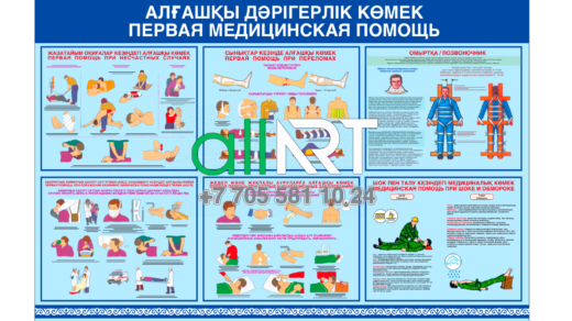 Стенд алғашқы медициналық көмек / первая медицинская помощь на казахском и русском [CDR]