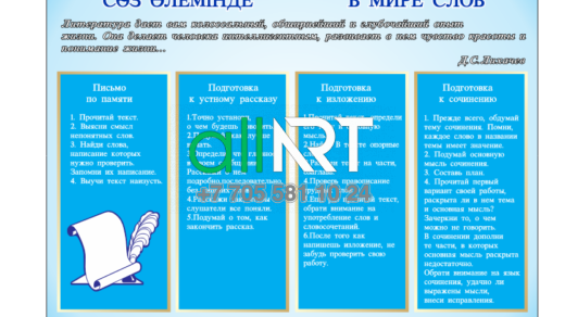 Оформление кабинета русской литературы / Орыс әдебиеті кабинетін безендіру [CDR]