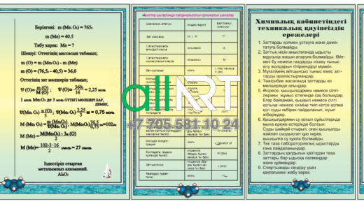 Стенды по химии с техникой безопасности / Қауіпсіздік техникасы бар химия стендтері [CDR]