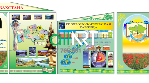 Красивые стенды для кабинета географии о Казахстане / Қазақстан туралы География кабинетіне арналған әдемі стендтер [CDR]