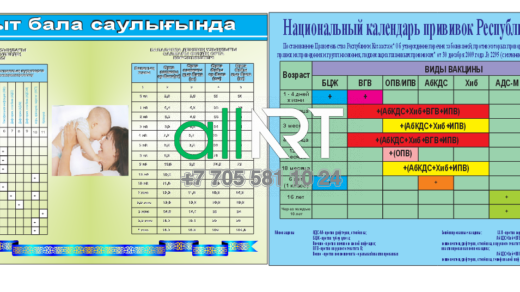 Информационные стенды для матерей ,календарь детских прививок / Аналарға арналған ақпараттық стендтер, балаларға арналған егу күнтізбесі [CDR]